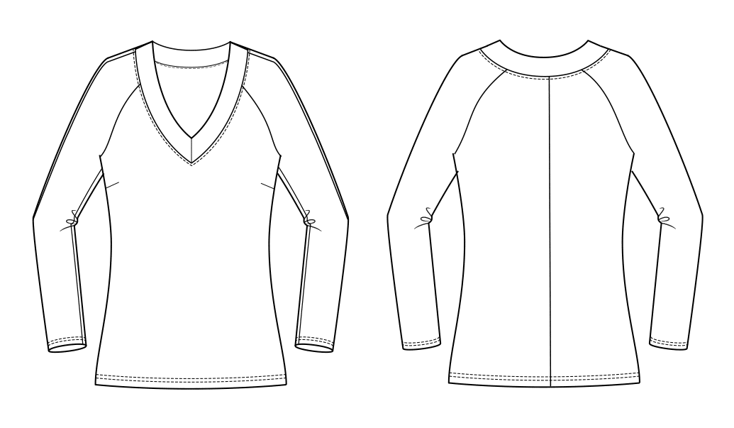 Pattern Construction for a Raglan Shirt for Plussizes › M.Mueller & Sohn