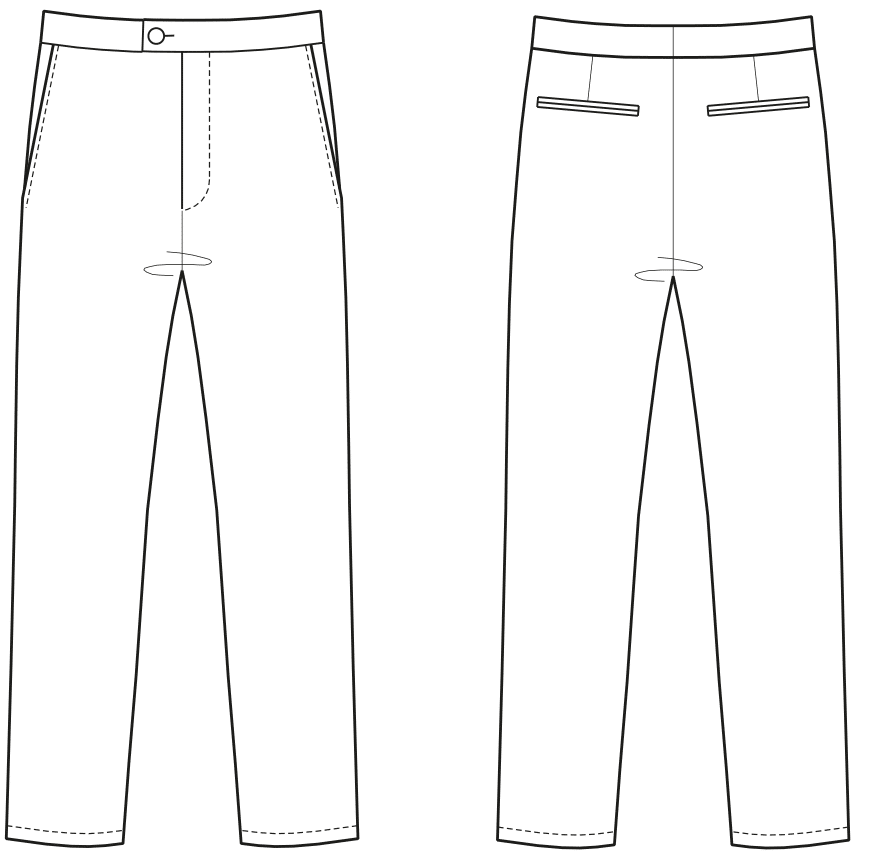 Pattern Construction for Relaxed Pants › M.Mueller & Sohn