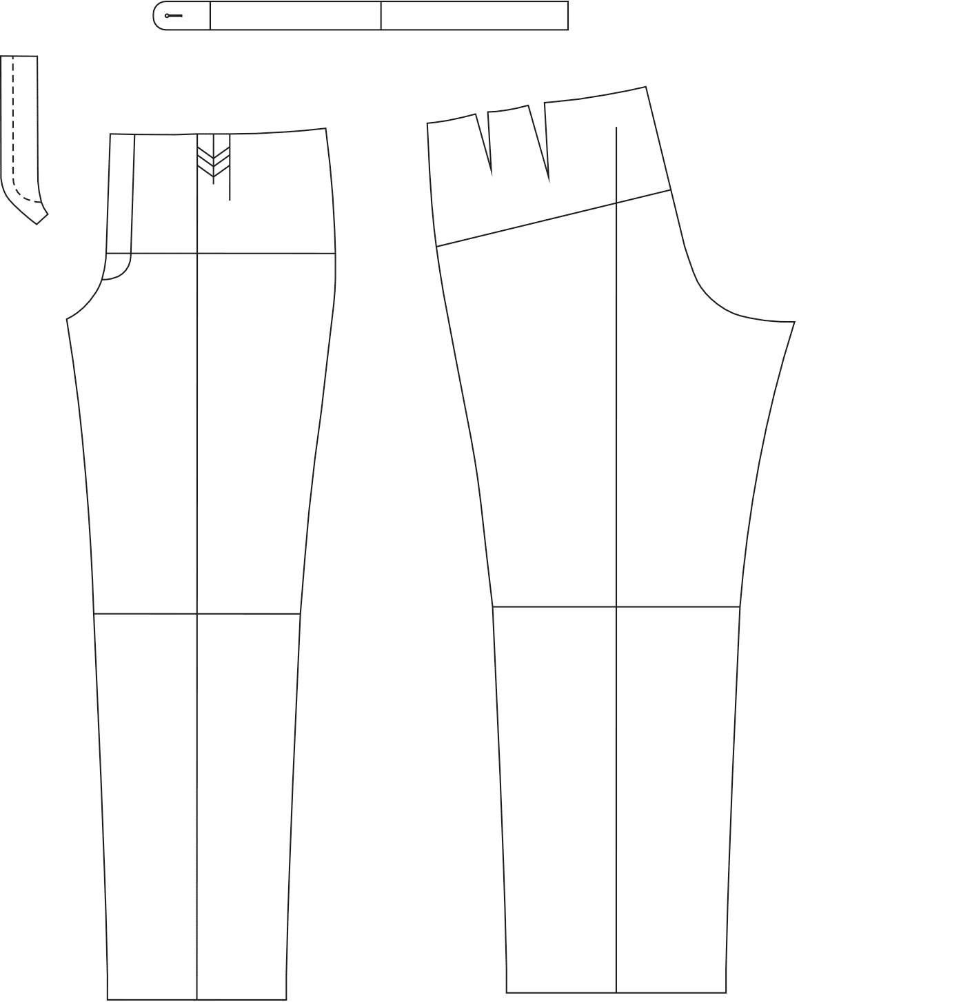 Basic Pleat Front Trouser Block Pattern › M.Mueller & Sohn