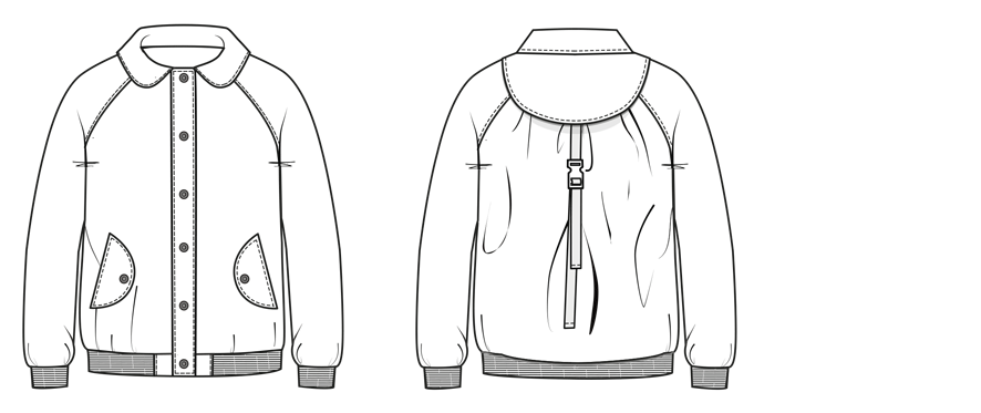 Pattern blouson jacket for children › M.Mueller & Sohn