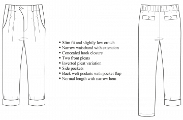 Pattern Construction for Pleat Front Trousers › M.Mueller & Sohn