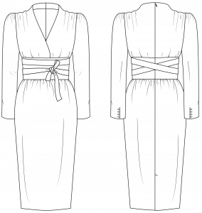 Sheath Dress with Sleeve Variants Pattern › M.Mueller & Sohn