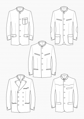 Pattern Making Traditional Bavarian Jackets for Men