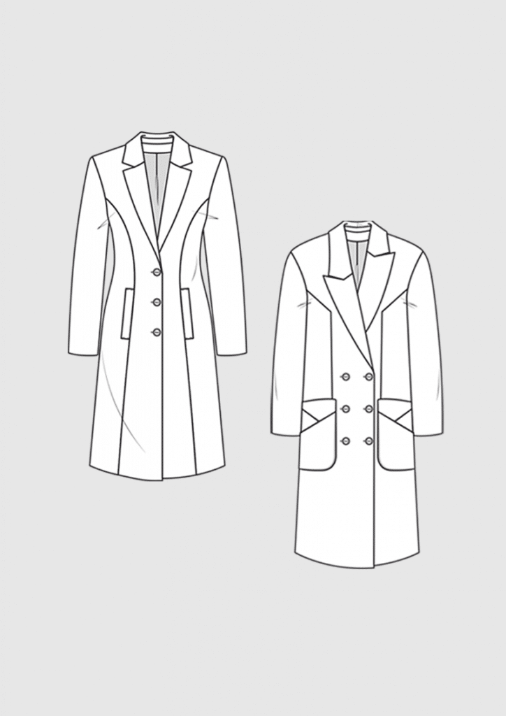 Pattern Long Coats › Mmueller And Sohn 4916