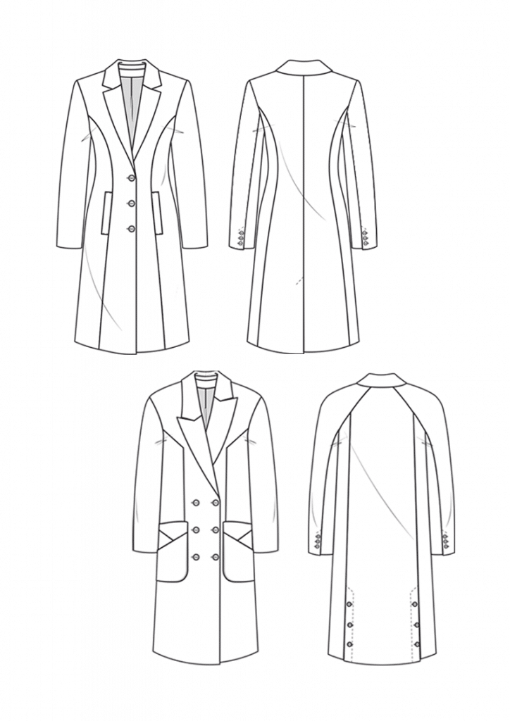 Pattern Long Coats › Mmueller And Sohn 7954