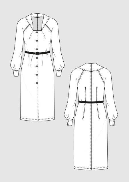 Pattern construction for kimono and batwing sleeve