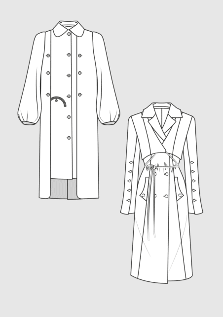 Pattern Buttoned Coats For Women › Mmueller And Sohn 3262