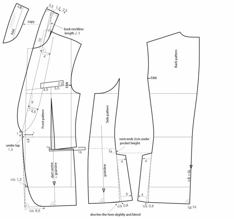 Slimline Suit Pattern Construction